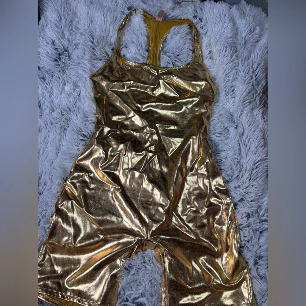 SKIMS Gold Swim bodysuit